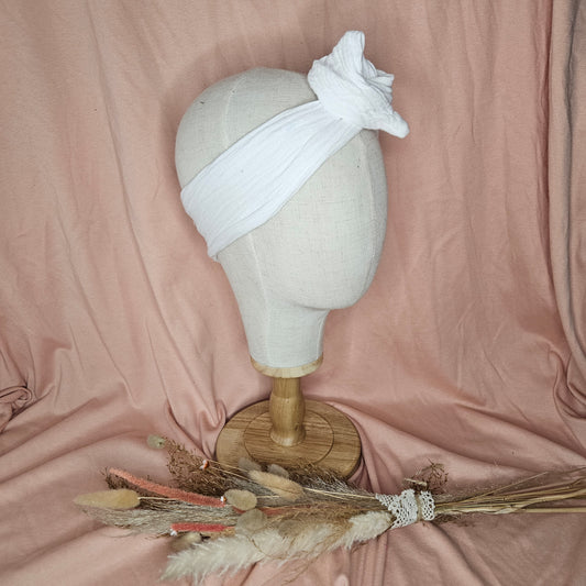 GAZE DE COTON BLANC