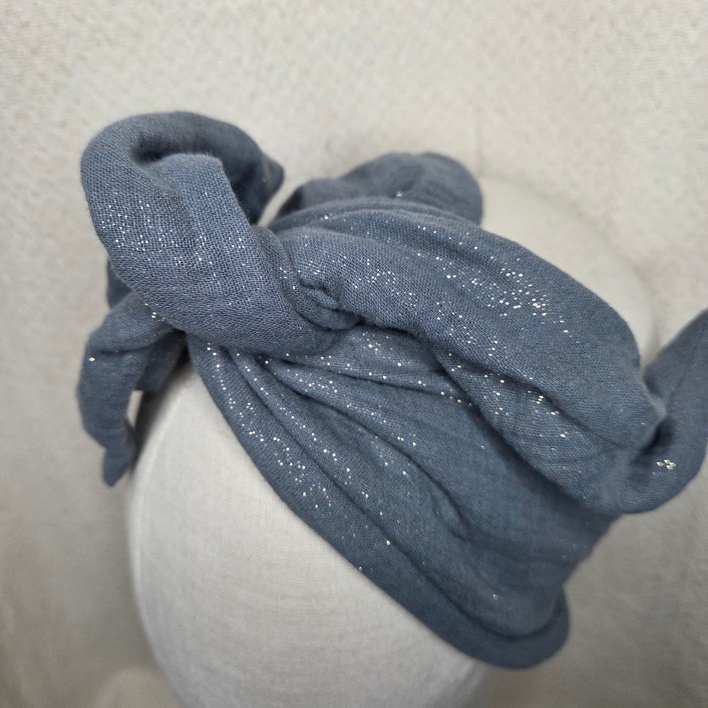 GAZE DE COTON BLEU JEANS