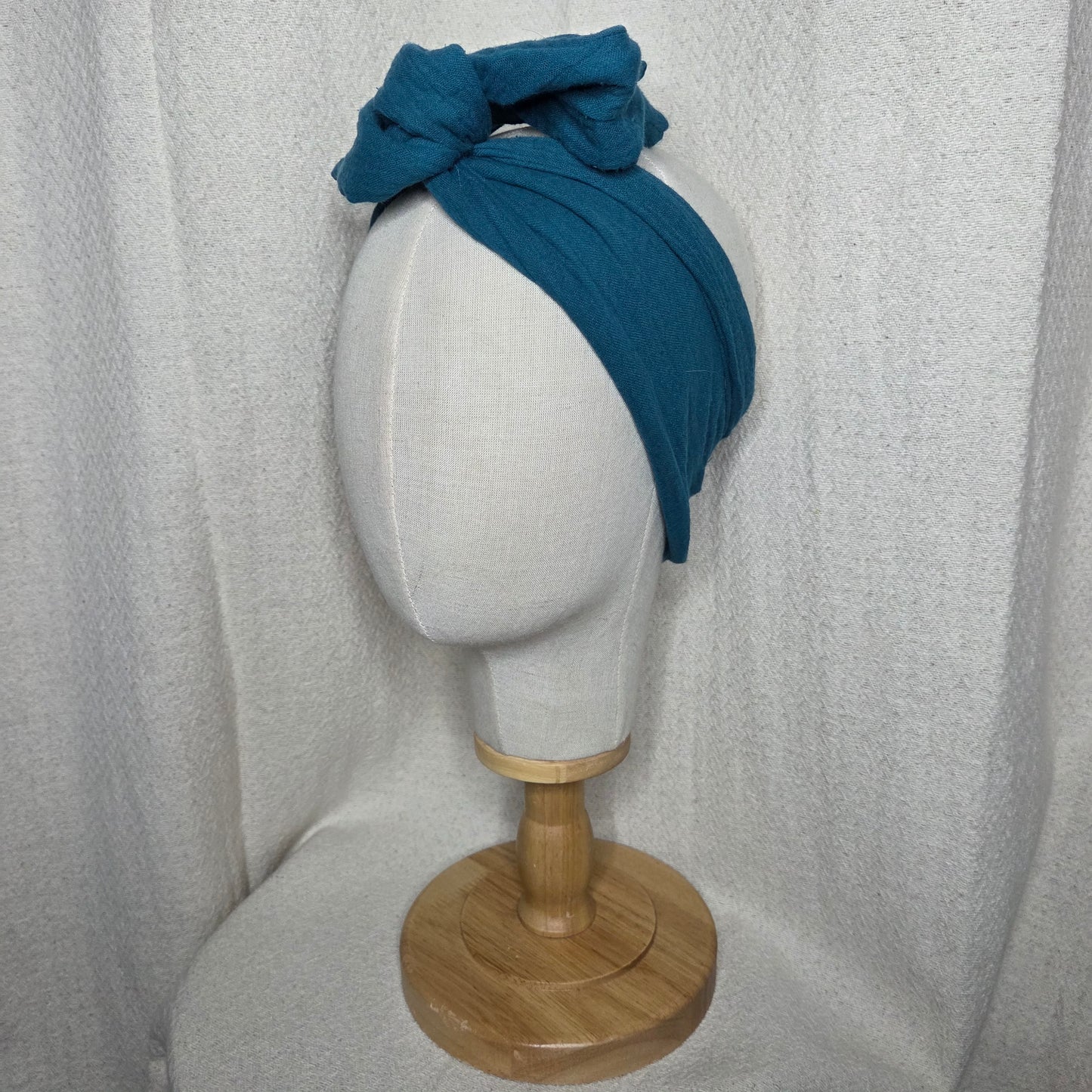 GAZE COTON BLEU CANARD