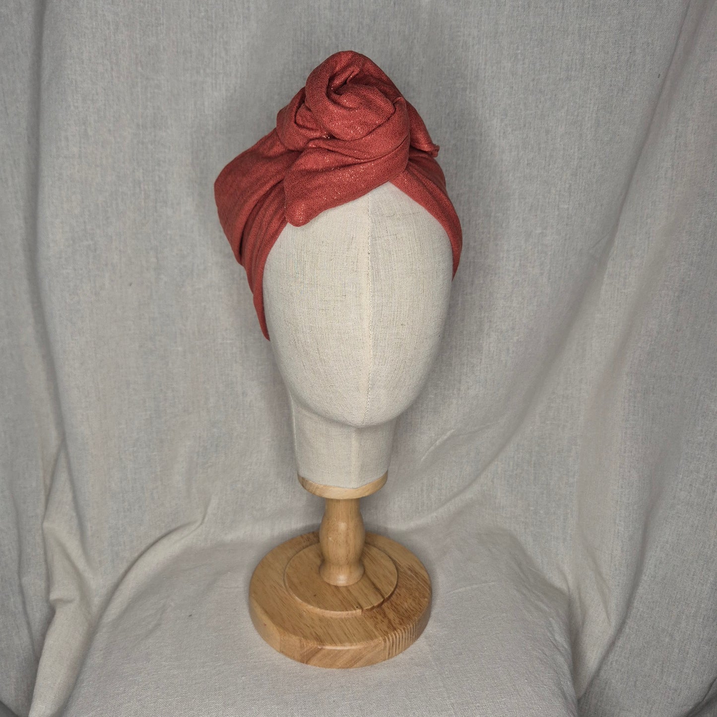 GAZE DE COTON PAILLETÉ TERRACOTTA