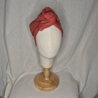 GAZE DE COTON PAILLETÉ TERRACOTTA