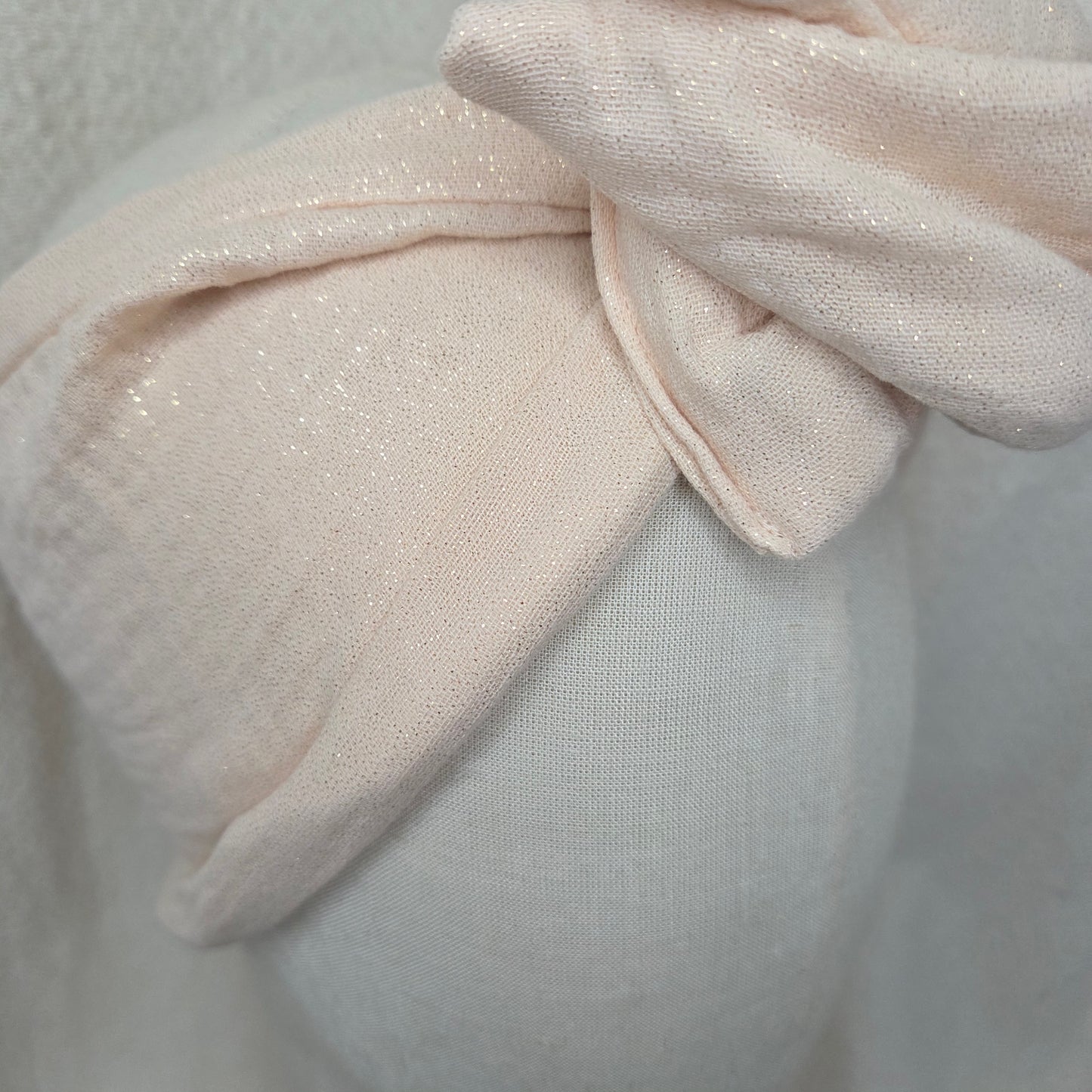 Gaze de coton pailleté beige