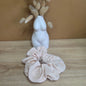 Chouchou gaze de coton beige pailleté