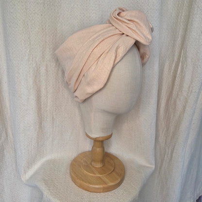 GAZE DE COTON BEIGE PAILLETÉ