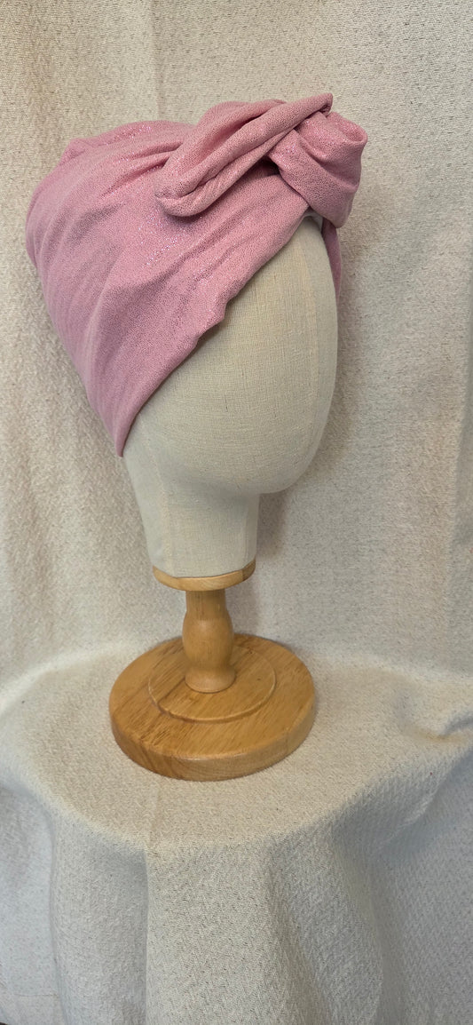 Gaze de coton rose pailleté