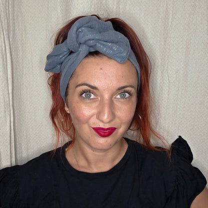 GAZE DE COTON BLEU JEANS