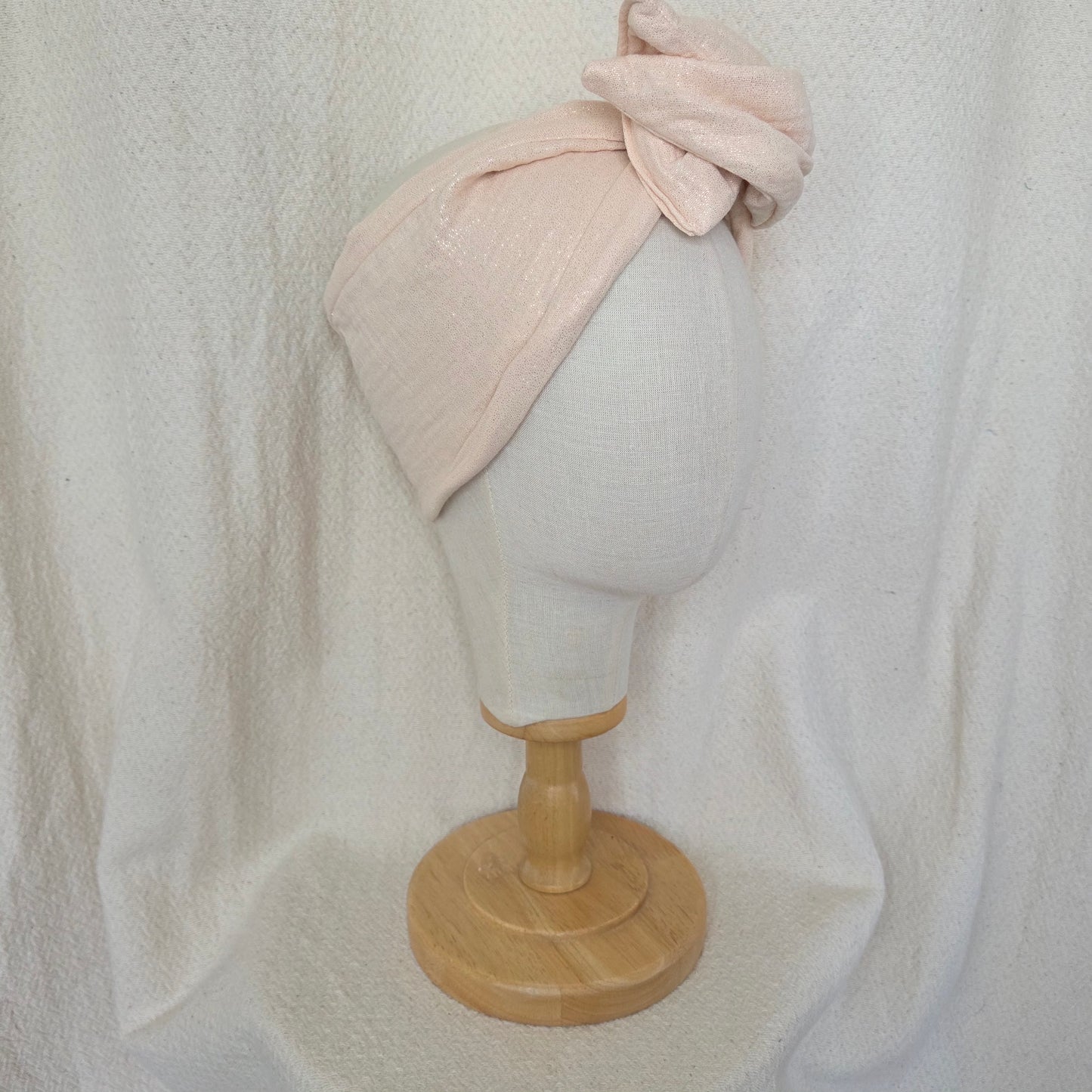 Gaze de coton pailleté beige