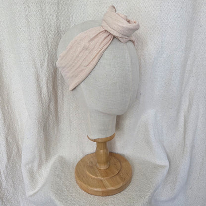 Gaze de coton pailleté beige
