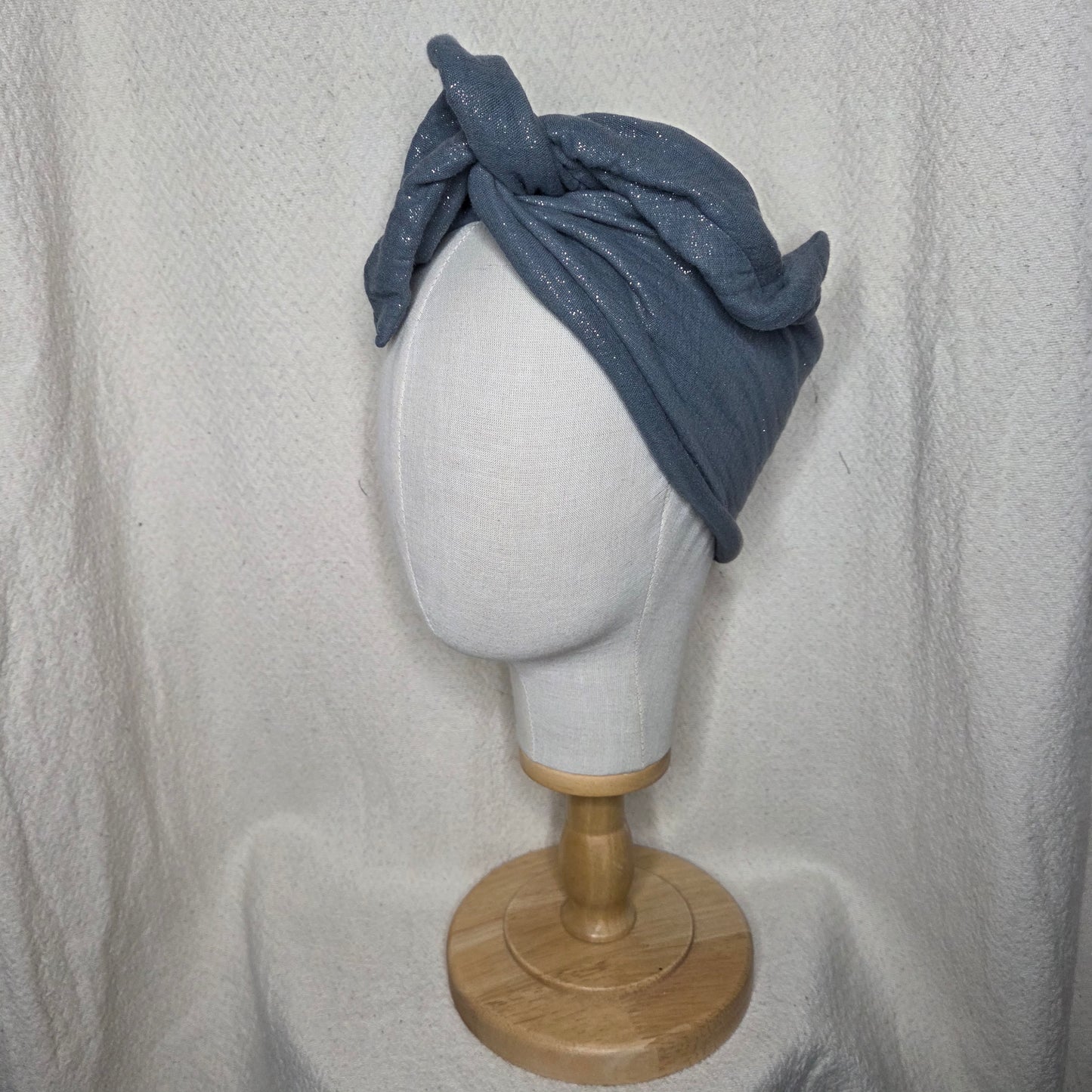GAZE DE COTON BLEU JEANS